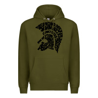 Army Green trojan artist Premium Hoodie - linhVisuals