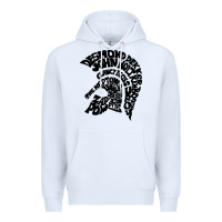 White trojan artist Premium Hoodie - linhVisuals