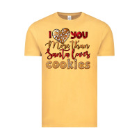 Vintage Mustard i love you more than santa loves cookies Vintage Tee - LillyAllenDesigns