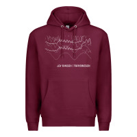 Burgundy joy division transmission fanart tribute design Premium Hoodie - linhVisuals