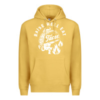 Antique Gold Raise Hell Eat white Premium Hoodie - linhVisuals
