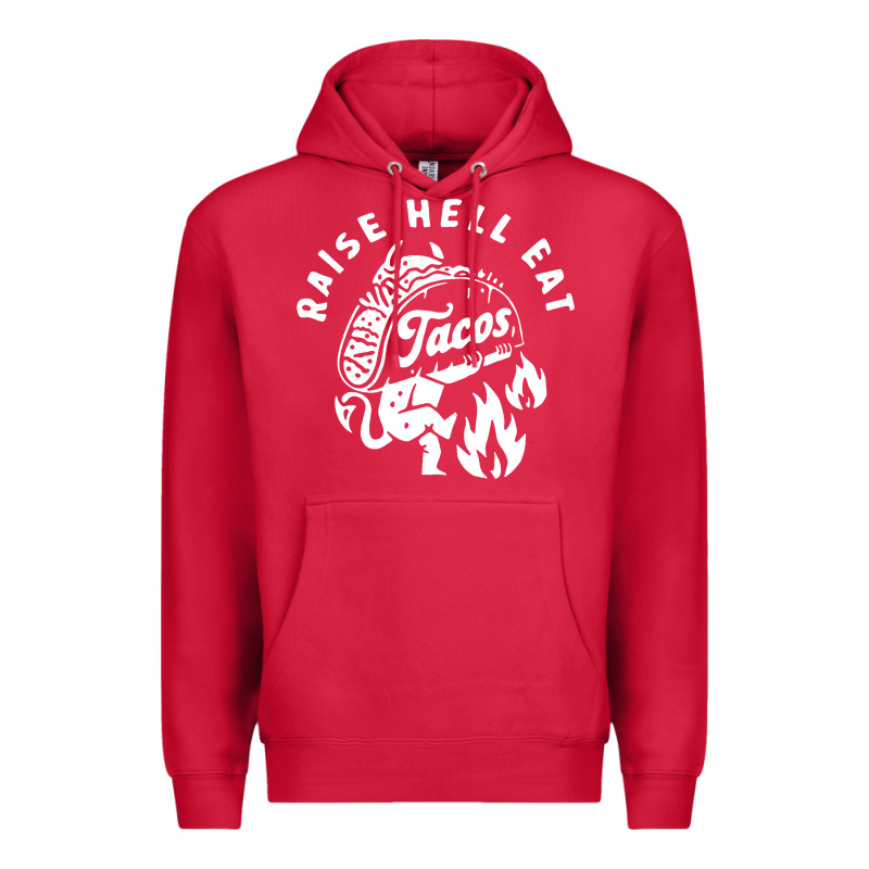 Raise Hell Eat White Premium Hoodie by linhVisuals | Teevron