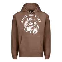 Chestnut Raise Hell Eat white Premium Hoodie - linhVisuals