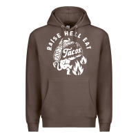 Coffee Raise Hell Eat white Premium Hoodie - linhVisuals