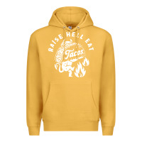 Mustard Raise Hell Eat white Premium Hoodie - linhVisuals