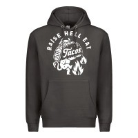 Smoke Raise Hell Eat white Premium Hoodie - linhVisuals