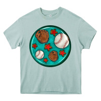 Arona baseball with sunflower round earrings Heavy Core Tee - BundleAndBundleShop