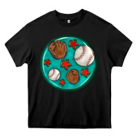Black baseball with sunflower round earrings Heavy Core Tee - BundleAndBundleShop