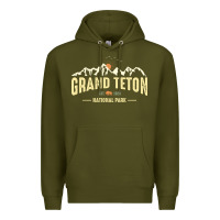 Army Green grand teton national park est 1929 vinage wyoming mountains graphic Premium Hoodie - linhVisuals