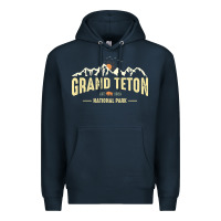 Navy grand teton national park est 1929 vinage wyoming mountains graphic Premium Hoodie - linhVisuals