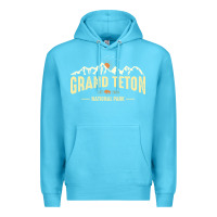 Ocean Blue grand teton national park est 1929 vinage wyoming mountains graphic Premium Hoodie - linhVisuals