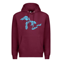 Burgundy great lakes of michigan Premium Hoodie - linhVisuals