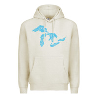 Oatmeal Heather great lakes of michigan Premium Hoodie - linhVisuals
