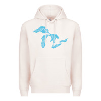 Pale Pink great lakes of michigan Premium Hoodie - linhVisuals