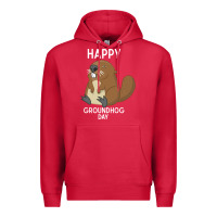 Cardinal happy groundhog day respect the shadow funny spring prediction holiday Premium Hoodie - linhVisuals