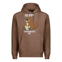 Chestnut happy groundhog day respect the shadow funny spring prediction holiday Premium Hoodie - linhVisuals