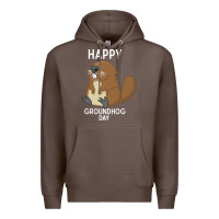 Coffee happy groundhog day respect the shadow funny spring prediction holiday Premium Hoodie - linhVisuals