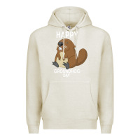 Oatmeal Heather happy groundhog day respect the shadow funny spring prediction holiday Premium Hoodie - linhVisuals