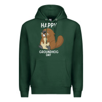 Sports Green happy groundhog day respect the shadow funny spring prediction holiday Premium Hoodie - linhVisuals