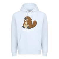 White happy groundhog day respect the shadow funny spring prediction holiday Premium Hoodie - linhVisuals