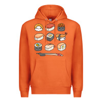 Carrot happy sushi kawaii anime japanese food lover funny illustration gift Premium Hoodie - linhVisuals