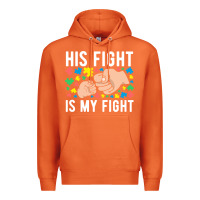 Carrot his fight is my fight autism dad mom fist bump cute supportive awarene Premium Hoodie - linhVisuals