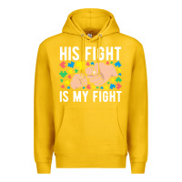 Lemon his fight is my fight autism dad mom fist bump cute supportive awarene Premium Hoodie - linhVisuals