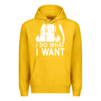 Lemon i do what i want cat giving a finger funny middle finger rude graphic Premium Hoodie - linhVisuals