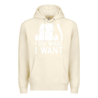 Sandshell i do what i want cat giving a finger funny middle finger rude graphic Premium Hoodie - linhVisuals