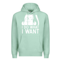 Seafoam i do what i want cat giving a finger funny middle finger rude graphic Premium Hoodie - linhVisuals