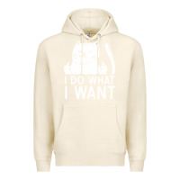 Tofu i do what i want cat giving a finger funny middle finger rude graphic Premium Hoodie - linhVisuals