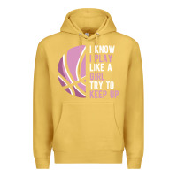 Antique Gold i know i play basketball like a girl try to keep up funny gift for gir Premium Hoodie - linhVisuals
