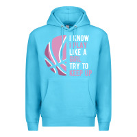 Ocean Blue i know i play basketball like a girl try to keep up funny gift for gir Premium Hoodie - linhVisuals