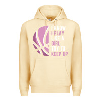 Pina Colada i know i play basketball like a girl try to keep up funny gift for gir Premium Hoodie - linhVisuals
