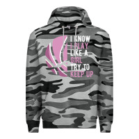 Slate Camo i know i play basketball like a girl try to keep up funny gift for gir Premium Hoodie - linhVisuals