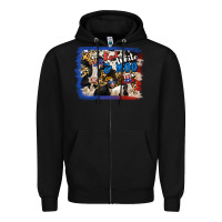 Black Red White Moo Heifers Zipper Hoodie - RanaPortraitStore