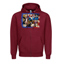 Burgundy Red White Moo Heifers Zipper Hoodie - RanaPortraitStore