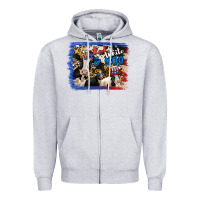Heather Grey Red White Moo Heifers Zipper Hoodie - RanaPortraitStore