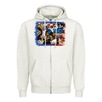 Oatmeal Heather Red White Moo Heifers Zipper Hoodie - RanaPortraitStore