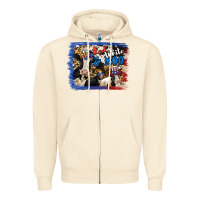 Sandshell Red White Moo Heifers Zipper Hoodie - RanaPortraitStore