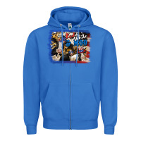 True Royal Red White Moo Heifers Zipper Hoodie - RanaPortraitStore