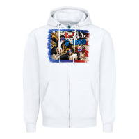 White Red White Moo Heifers Zipper Hoodie - RanaPortraitStore