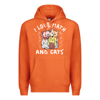 Carrot i love math and cats mountain heart mathematics lover gifts cute and f Premium Hoodie - linhVisuals