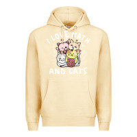 Pina Colada i love math and cats mountain heart mathematics lover gifts cute and f Premium Hoodie - linhVisuals