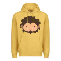 Antique Gold Sneaky Sasquatch Big Head Premium Hoodie - linhVisuals