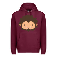 Burgundy Sneaky Sasquatch Big Head Premium Hoodie - linhVisuals