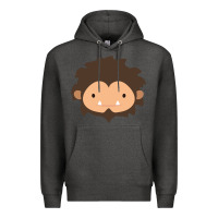 Charcoal Heather Sneaky Sasquatch Big Head Premium Hoodie - linhVisuals