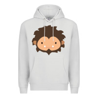 Dove Grey Sneaky Sasquatch Big Head Premium Hoodie - linhVisuals