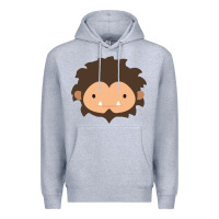 Heather Grey Sneaky Sasquatch Big Head Premium Hoodie - linhVisuals