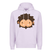 Lilac Sneaky Sasquatch Big Head Premium Hoodie - linhVisuals
